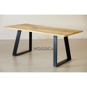 Dubový stôl na kovových nohách 16